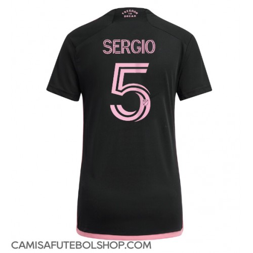 Camisa de time de futebol Inter Miami Sergio Busquets #5 Replicas 2º Equipamento Feminina 2024-25 Manga Curta